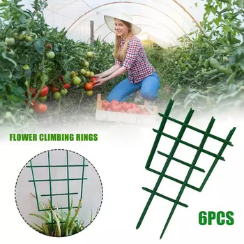

tools 6PCS gereedschap Plastic Superimposed Garden Plant DIY Climbing Rings Flower Support Support gereedschap herramientas 2020