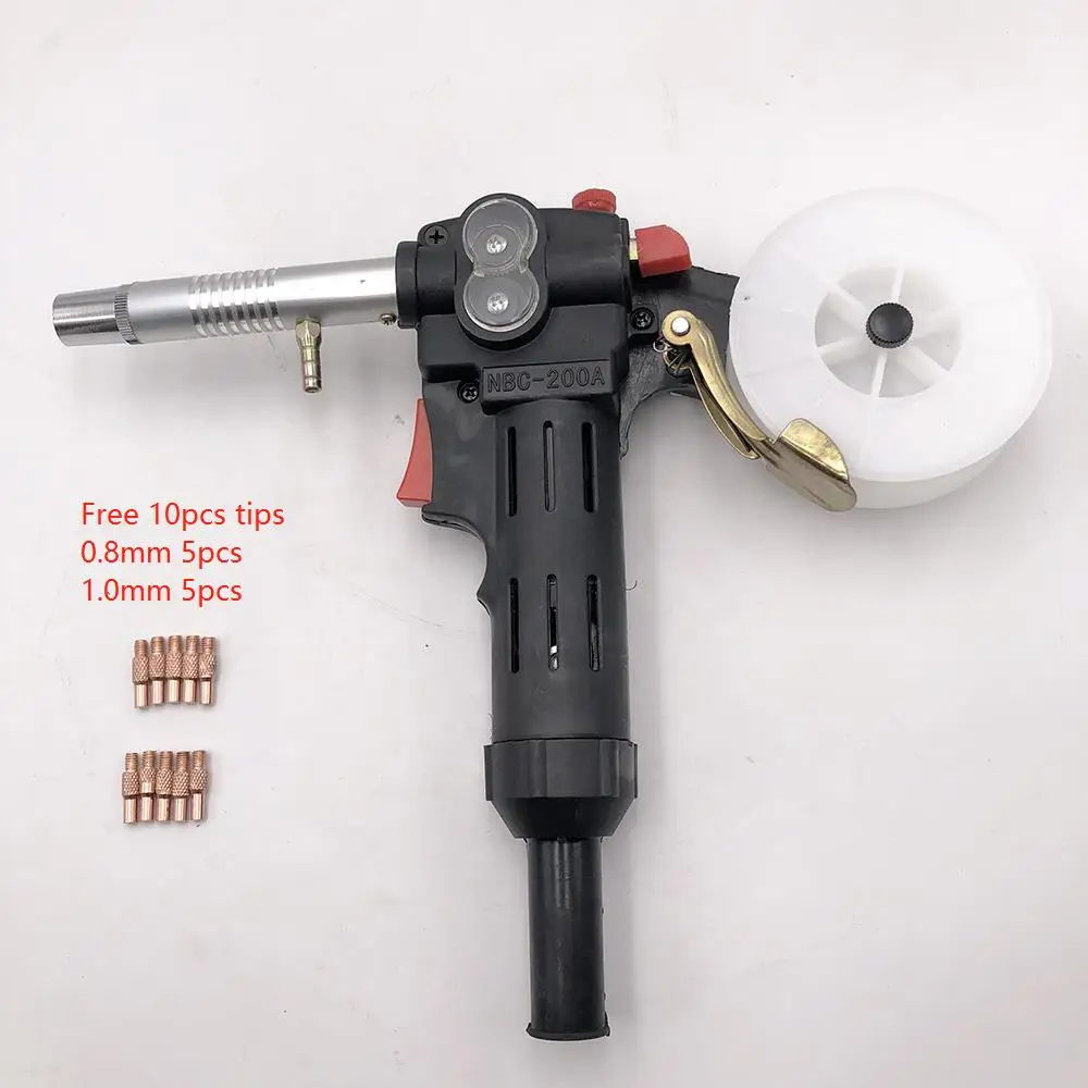 NEW Nylon Body Toothed Roller MIG MAG Welding Torch Spool Pull Push Gun NBC-200 NBC-200A NBC200 Torch Head With 10pcs Free Tips 3d printer filament pla matte 1 75mm smooth matte finish print with 99% fdm 3d printers 250g spool matte