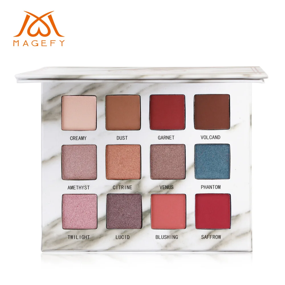 

Ins Super Fire 12-color Marble Eye Shadow Pan Pearlescent Matt Powder Lasting Non-blooming Beginners Makeup Pan