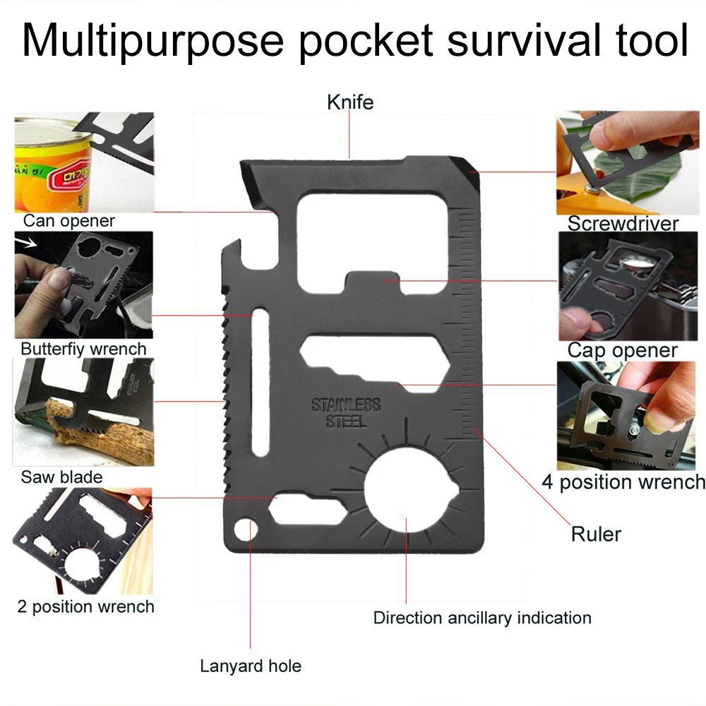 15 IN 1 Survival Kit Set Camping Travel Multifunction Tactical Defense Equipment First Aid SOS Wilderness Adventure