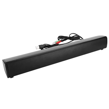

S11 Home Computer Speaker Desktop Audio Microphone Jack Knob Switch Sound Bar USB 5V Soundbar