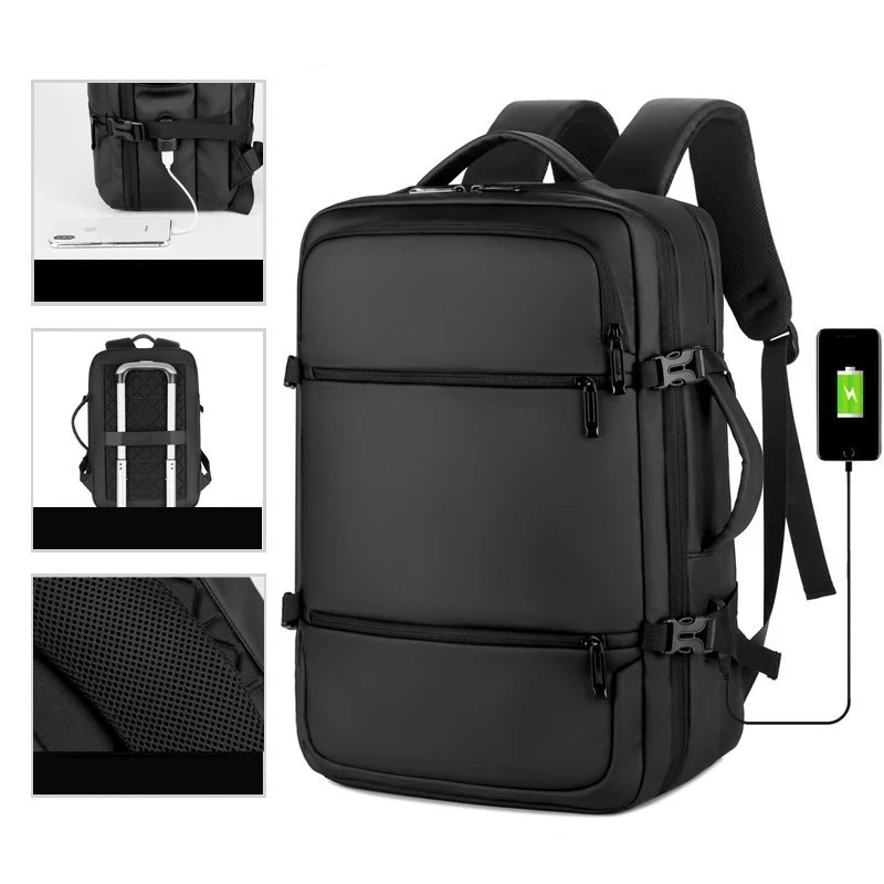 Men's Travel Business Trip Laptop Backpack USB Charging Interface Simple Outside Bag Casual Daypacks Mochila Rucksack For | Багаж и