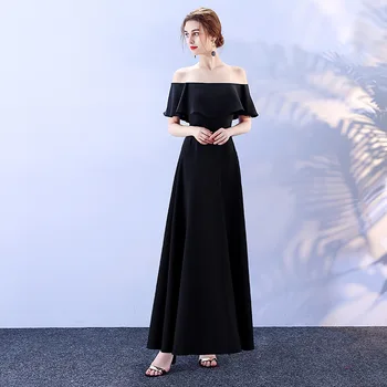 

Young Lady A-line One Shoulder Cheongsam Off Shoulder Halter Evening Party Dress Ruffles Maxi Gown Floor Length Elegant Vestidos