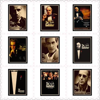 

The Godfather Marlon Brando alpacino classic Poster Decorative DIY Wall Canvas Sticker Home Bar Art Posters Decor JFML01