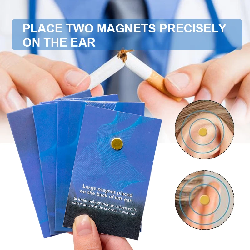 

18pcs Magnet Auricular Quit Smoking Acupressure Patch Anti Smoke Patch Stop Smoking Health Therapy Not Cigarettes Magnet (9sets)