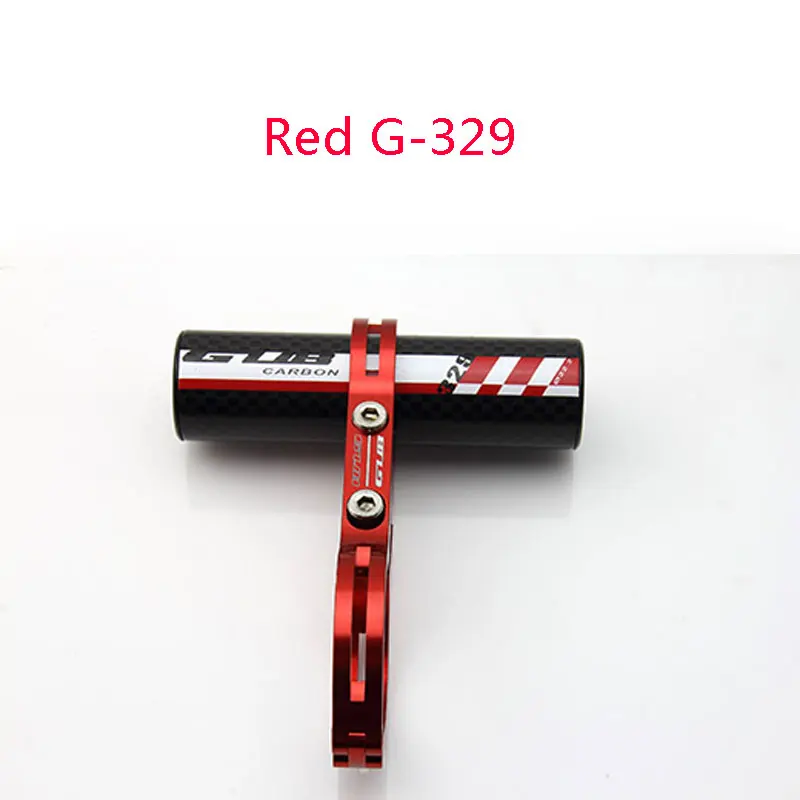 Red-G329 GUB удлинитель велосипедного руля из углеродного волокна стойка Дорожный Велосипед Фонарик длинная подставка держатель для велосипеда легкий кронштейн - Цвет: Red-G329
