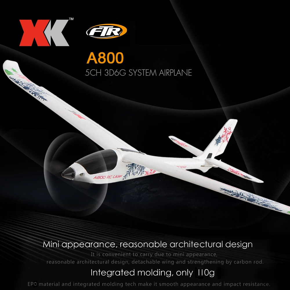 Wltoys xk A800 rc飛行機 780 ミリメートル翼幅 5CH 3D 6 グラムモードepo航空機固定シャドウライナーフラワー