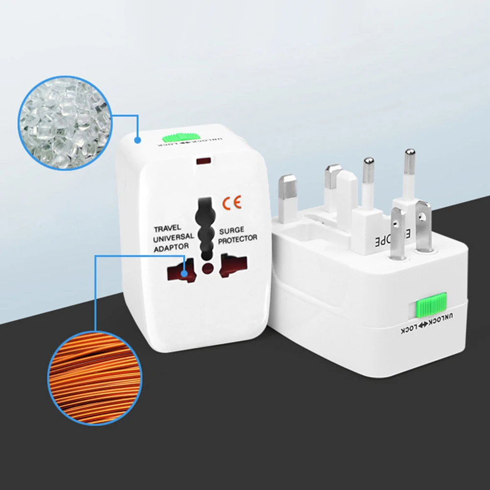 Универсальное зарядное устройство переменного тока для путешествий, адаптер для AU, UK, US, EU, штепсельная вилка, конвертер, 2 USB порта, домашний безопасный порт, способная розетка, фитинги, инструменты для дома
