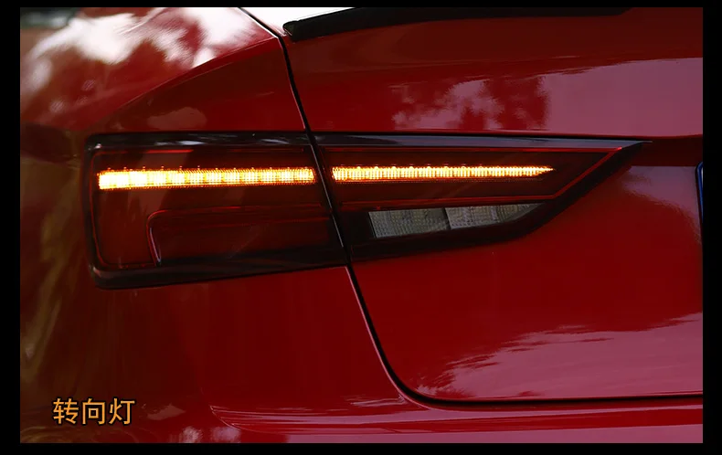 Автомобильный стильный задний светильник s для AudI A3- светодиодный динамический сигнал поворота Задний габаритный фонарь светодиодный тормоз+ Парк+ движущийся указатель поворота