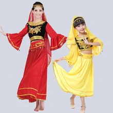 Songyuexia Новая китайская одежда для народных танцев Xingjiang танцевальный костюм национальный танцевальный костюм для женщин/девочек танцевальная одежда