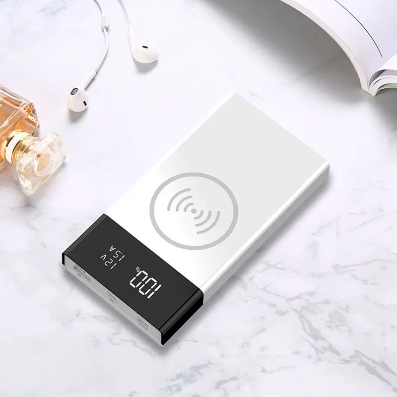 6x18650 аккумулятор DIY Qi Беспроводное зарядное устройство QC3.0 usb type C PD Внешний Аккумулятор Чехол