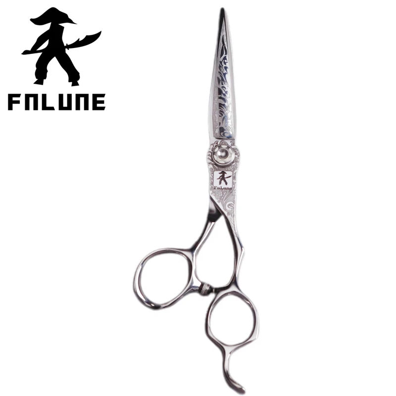 

FnLune 6.0 6.8 inch Tungsten Steel Pattern Top Professional Hair Salon Scissors Cut Barber Accessories Haircut Shear Scissors