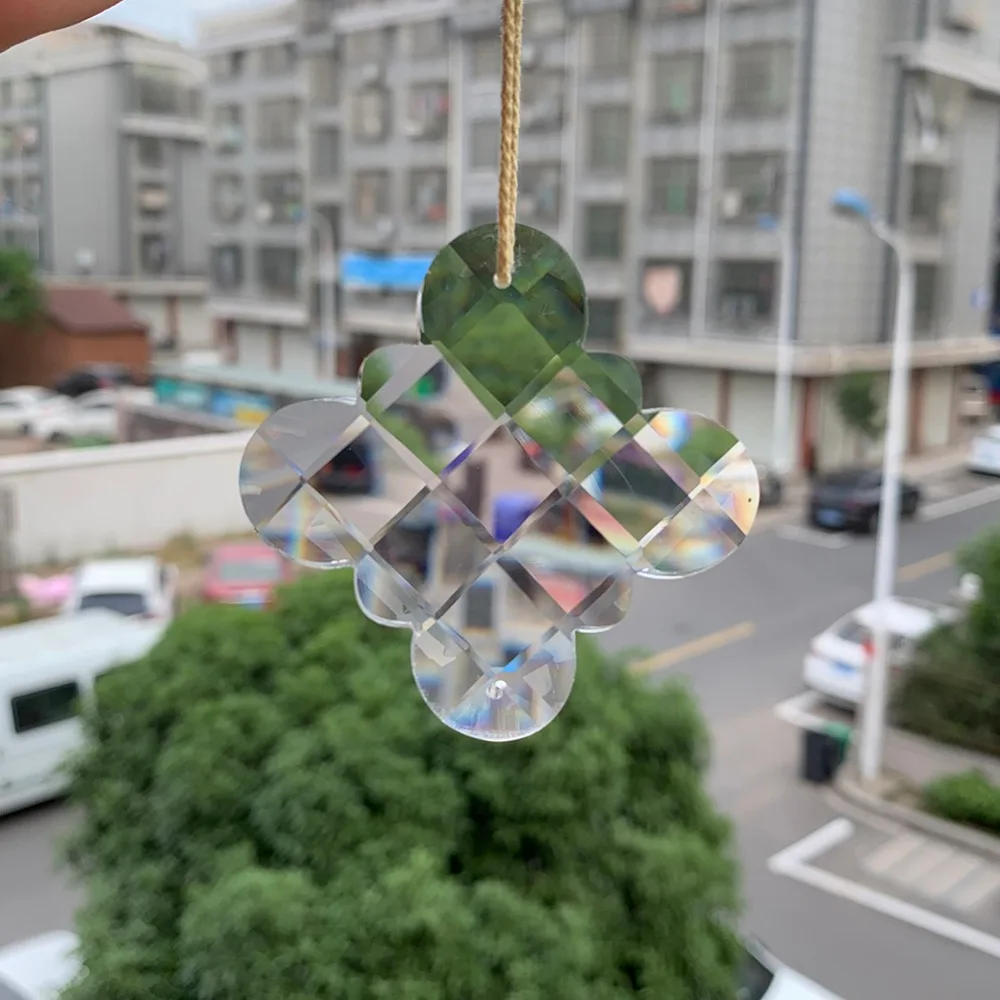 50 мм Suncatcher китайская Подвески с узором из узлов стеклянная прозрачная люстра