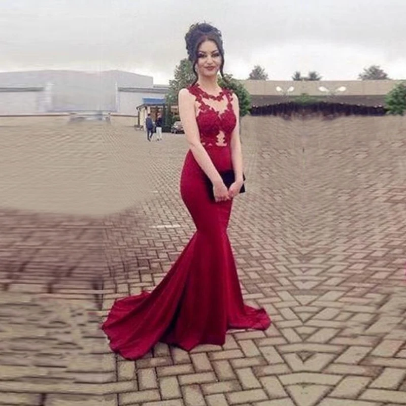 

NBS024 New Custom Made Sexy Mermaid Evening Dress 2019 Long Prom Gowns Formal Dresses Vintage Lace Beaded Girls Party Dresses
