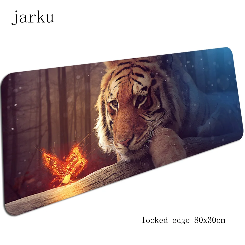 Кошки коврик для мыши геймер Мода Тигр 800x300x2 мм notbook коврик для мыши игровой коврик для мыши большой Kawaii Львенок коврик для мыши стол padmouse коврики - Цвет: size 800x300x2mm