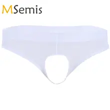 Гей одежда для плавания Мужское нижнее белье с отверстием для пениса низкая посадка мужские стринги трусики бикини стринги плавки горячее сексуальное нижнее белье
