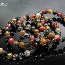 Натуральный A+ 8-9 мм/10+-0,2/11-11,5 мм цветной фантомный Кварц Браслет свободные бусины для женщин мужчин браслет или diy Изготовление