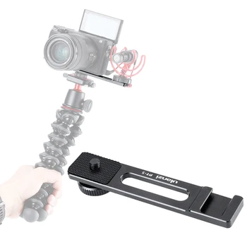 

Ulanzi PT-5 Vlogging Microphone Mount Stand Extension Bar Plate with Cold Shoe 1/4 Inch Screw Mounts for Sony Cameras