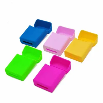 

10pcs Colorful Portable Man/Woman Cigarette Case Cover 90mm*58mm*25mm Elastic Silicone Cigarette Case Cigarette Box