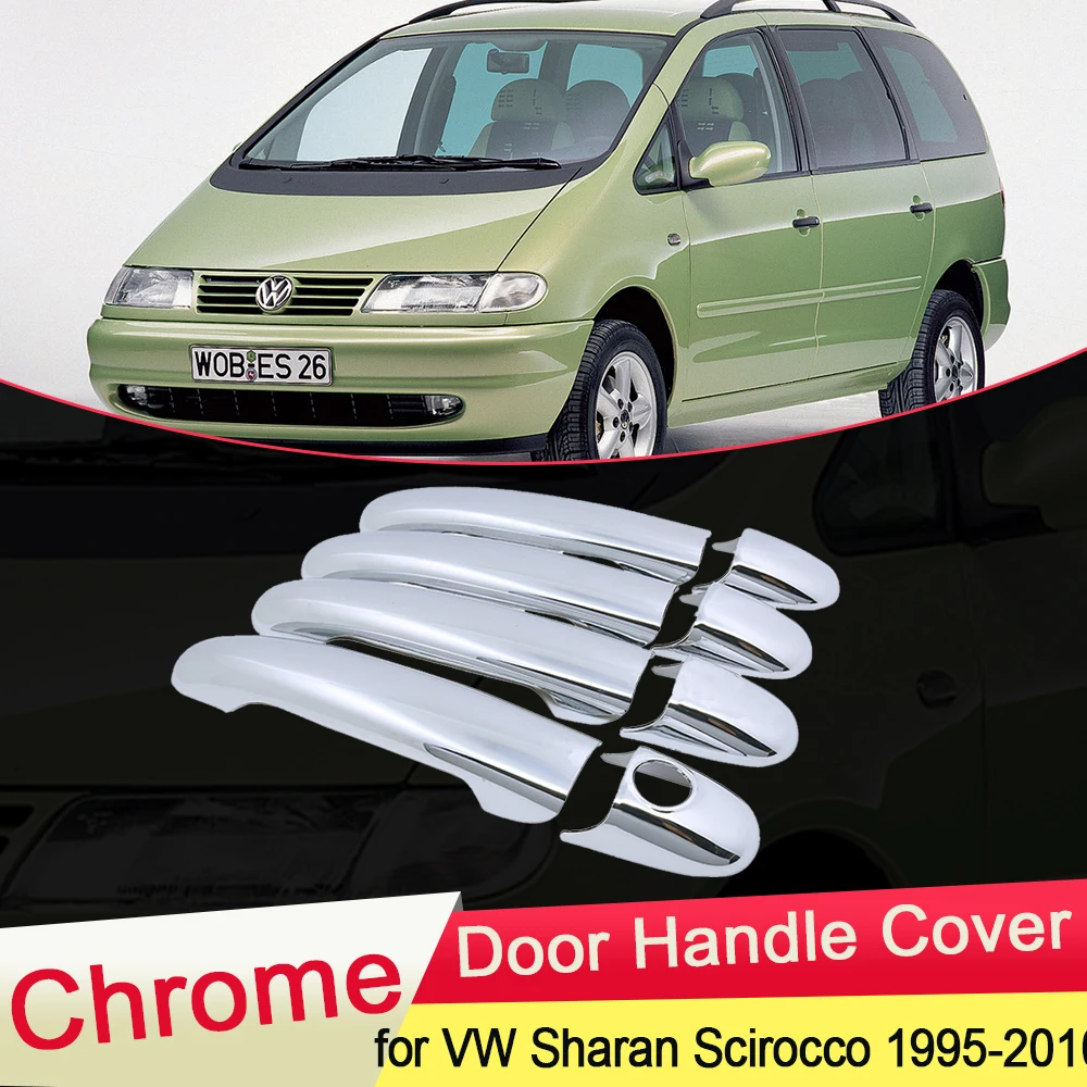 Для Volkswagen VW Sharan Scirocco 1995 ~ 2010 хромированная крышка для дверной ручки Накладка