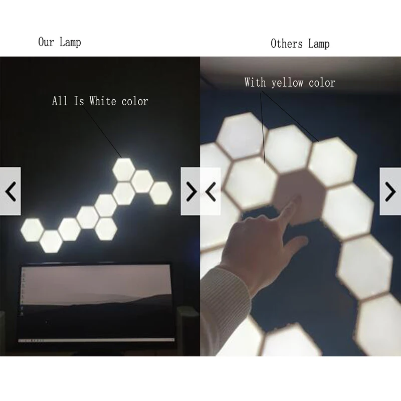  LED DIY Quantum Light Touch Sensitive Sensor Night Lamp Modular Hexagonal LED Magnetic Lights Wall  - 4000112200649