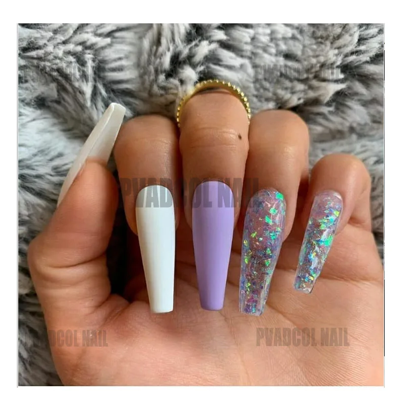 Блестки для дизайна ногтей синие объемные переливающиеся блестки неправильной