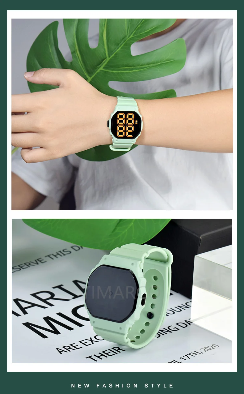 2021 Men's Watch LED Digital Watch for Men Women Sports Army Military Wristwatches Simple Silicone Electronic Cock Reloj Hombre
