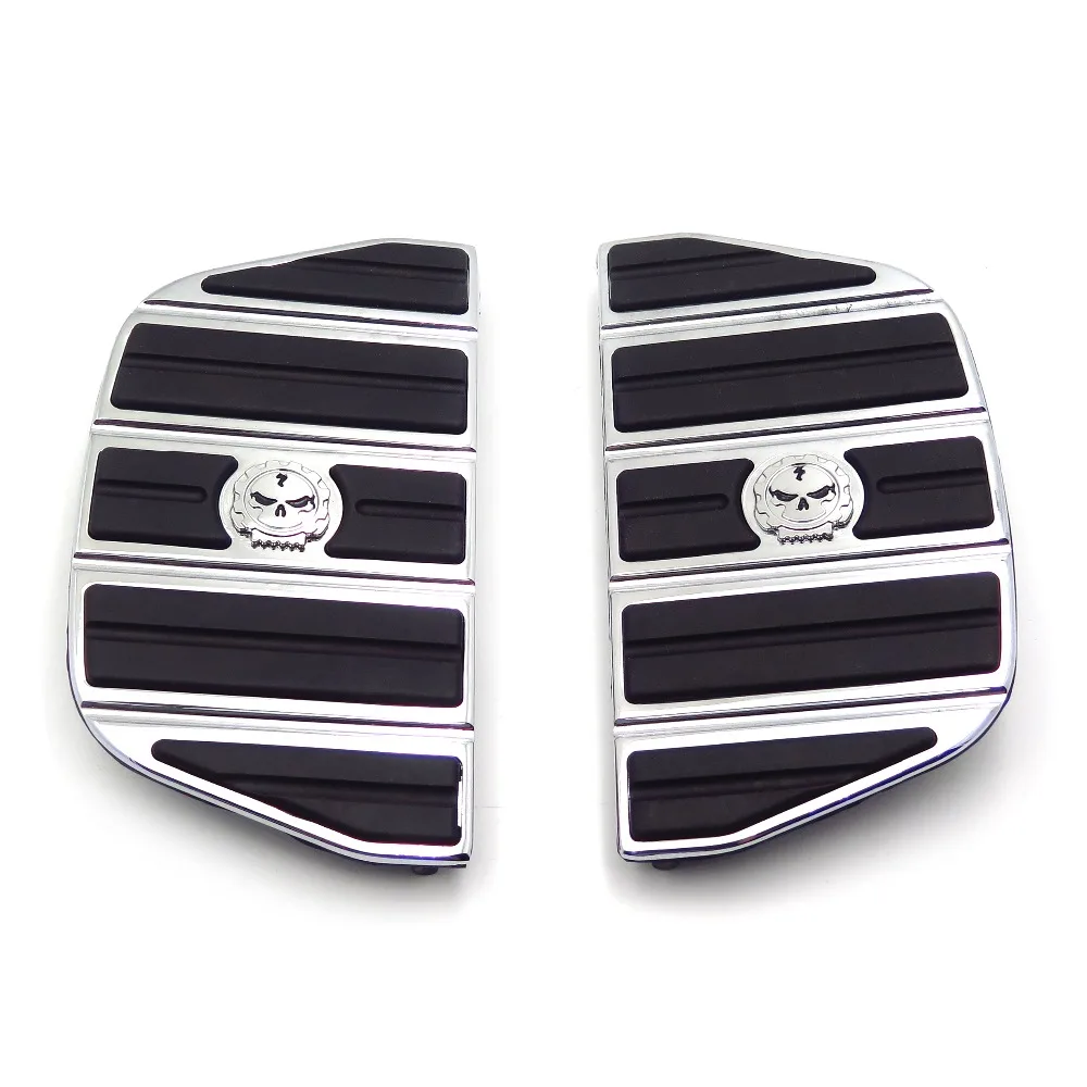 Aftermarket Motor Skull Zombie Passenger Footboard Insert Kit for Harley-Davidson Softail Fat boy FLHT FLT FLTR FLHR FLHS DYNA