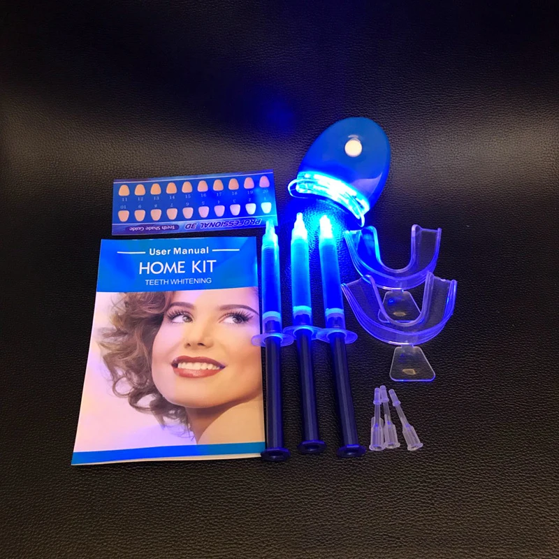 LED Teeth Whitening Kit Professional Peroxide Dental Bleaching System Oral Gel Kit Tooth Whitener Dental Equipment Bright Whiten - Цвет: 3pcs set