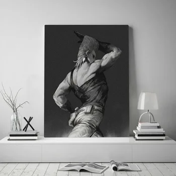 

Jean Pierre Polnareff JoJo's Bizarre Framed Wooden Frame Canvas poster Painting wall Art decor room Study Home Decoration Prints