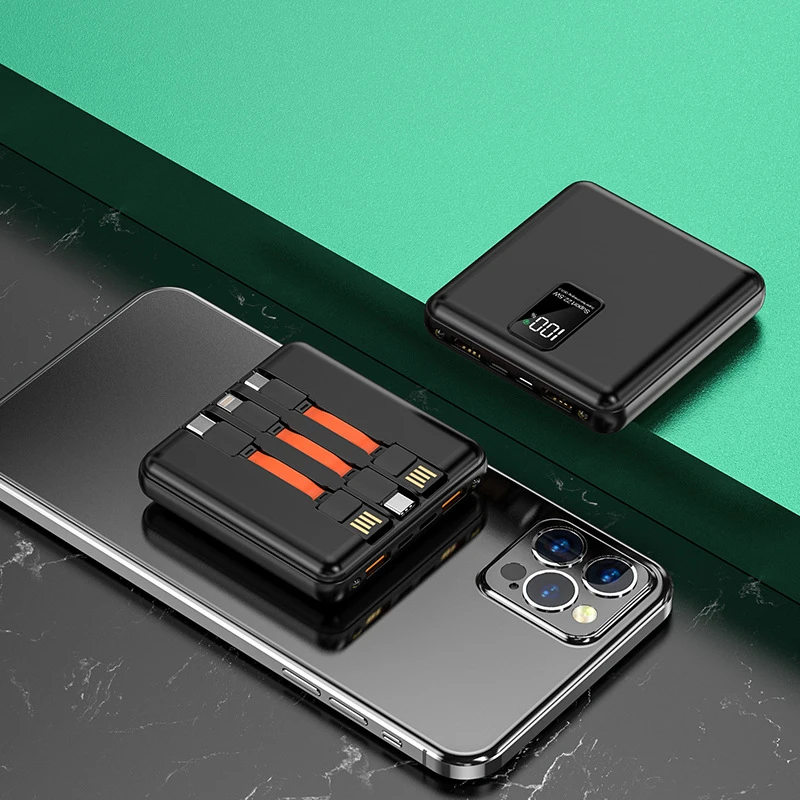 power bank 20000mah 22.5W Mini Power Bank 30000mAh Portable External Battery Fast Charger Powerbank with USB Type C PD Quick Charge Cable Poverbank 12v power bank Power Bank