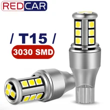 2Pcs W16W LED T15 LED Bulb T16 921 912 LED Bulbs Car Signal Light Canbus Error Free Backup Reverse High Power White DC 12V Stop