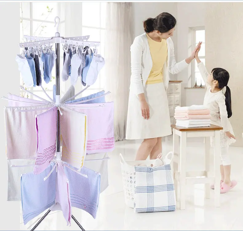 

clothes hanger Simple drying racks floor folding down single stand vertical hangers balcony hanging hangers indoor clothes racks