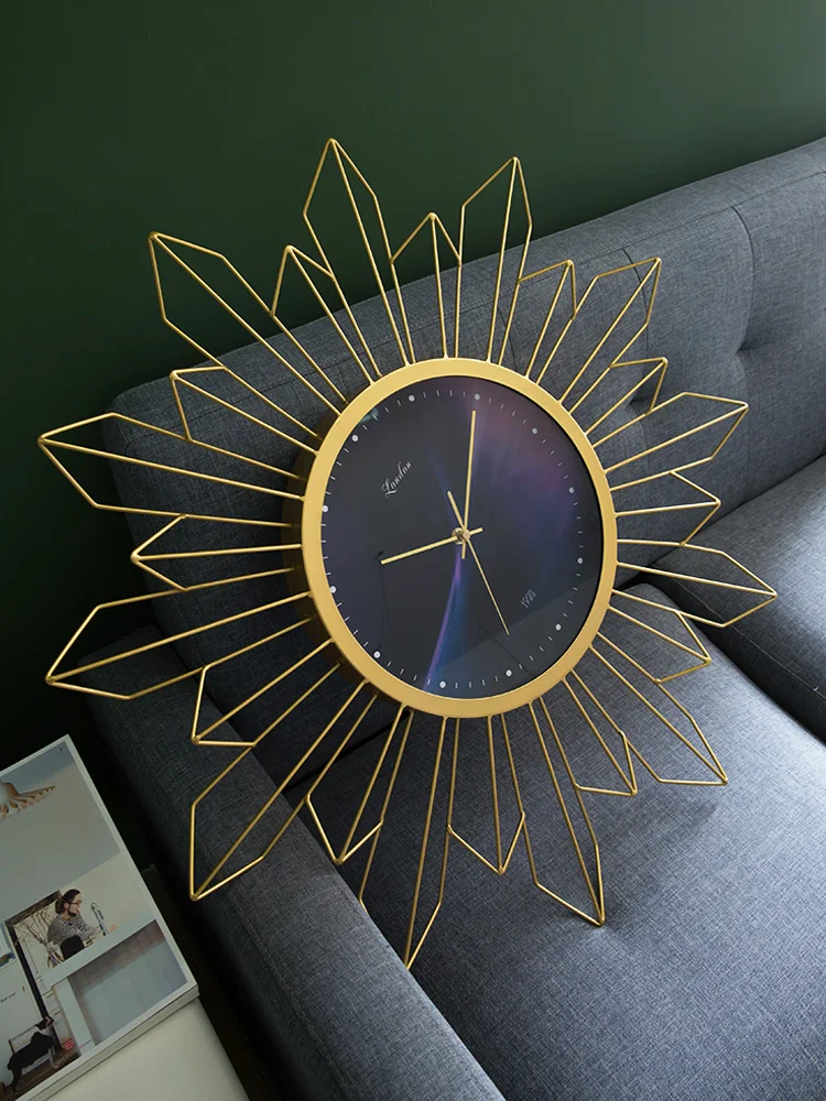 Nordic Luxury Art Clock Wall Clock Living Room Home Fashion Mute Clock Creative Modern Minimalist Modern Design Decorative AZB34