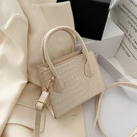 Crocodile Pattern Women Small Square Bags Classic PU Leather Ladies Crossbody Bags Female Mini Girls Flap Shoulder Bags Bolsa