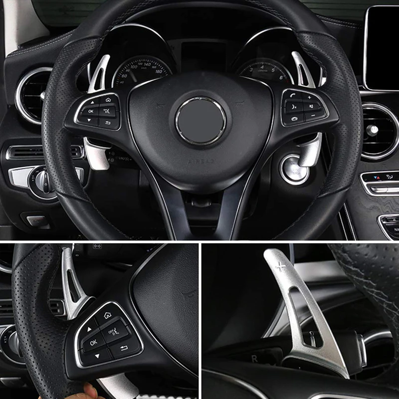SRXTZM для Mercedes Benz A Class W177 A180 A200 A220 A250 Автомобильный руль лопасти переключения удлинители переключения автомобиля стикер 2 шт