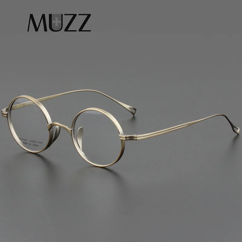 Men Titanium Round Glasses Women Vintage Japan Myopia Optical