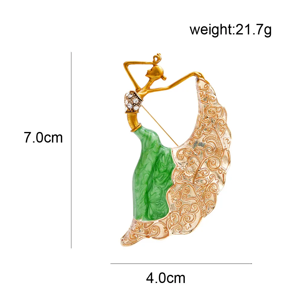 Женская брошь "Танцовщица" CINDY XIANG, красивое украшение с эмалью и стразами для платья, рубашки, блузки, осенний аксессуар, доступно 5 цветов
