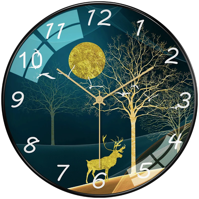 

Nordic Silent Watch Clock Wall Minimalist Modern Living Room Atmosphere Home Fashion Creative Light Luxury Personality Clocks