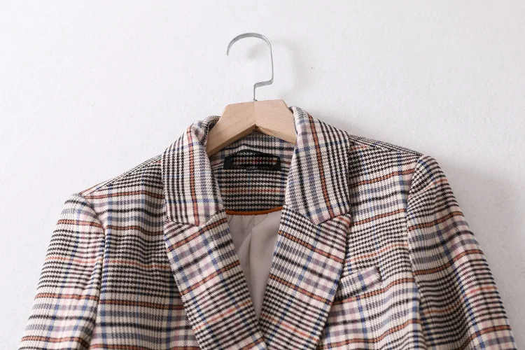 

One's Retro Pattern British Style Handsome Suit Jacket Women's Korean-style Elegant Entity