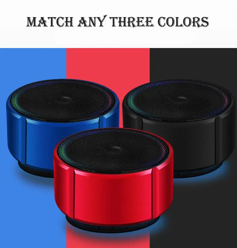 Bluetooth динамик металлический Мини Портативный Subwoof динамик MP3 Воспроизведение музыки громкий динамик Поддержка TF карты