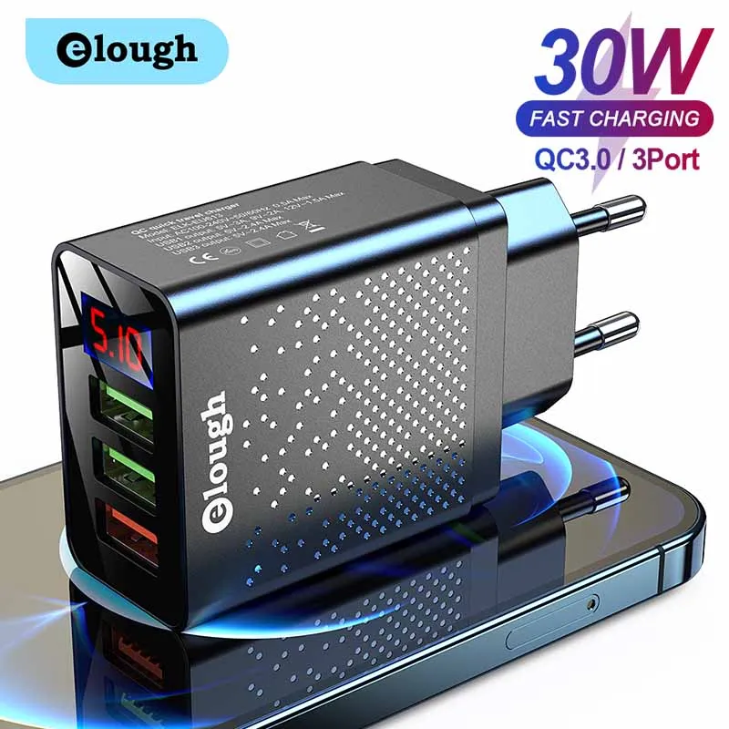 Зарядное устройство Elough с USB-портом и поддержкой быстрой зарядки 30 Вт | Аксессуары