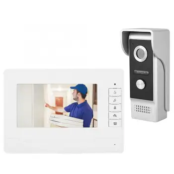

Waterproof 7Inches TFT/LCD HD Wired Video Intercom Doorbell Infrared Night Doorphone Wired Video Doorbell