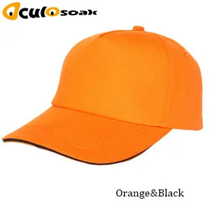 ornage and black Модные Хлопковые бейсболки с логотипом Snapback простые одноцветные бейсболки для мужчин Gorras Мужская кепка 10 шт./партия - Цвет: ornage and black