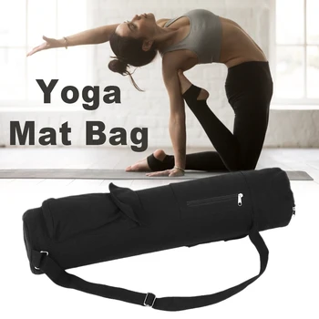 

JOYMODE Black Women Bag Yoga Mat Bag Exercise Yoga Sling Carrying Shoulder Storage Waterproof Bag Yoga Accessories