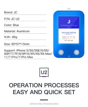 

NEW JC U2 Chip Tristar Tester for iPhone 11/11Pro/11Pro Max/XSMax/XS/XR/X/8P/8/7P/7/6S/6/5S Read Mobile Phone SN Code Programmer