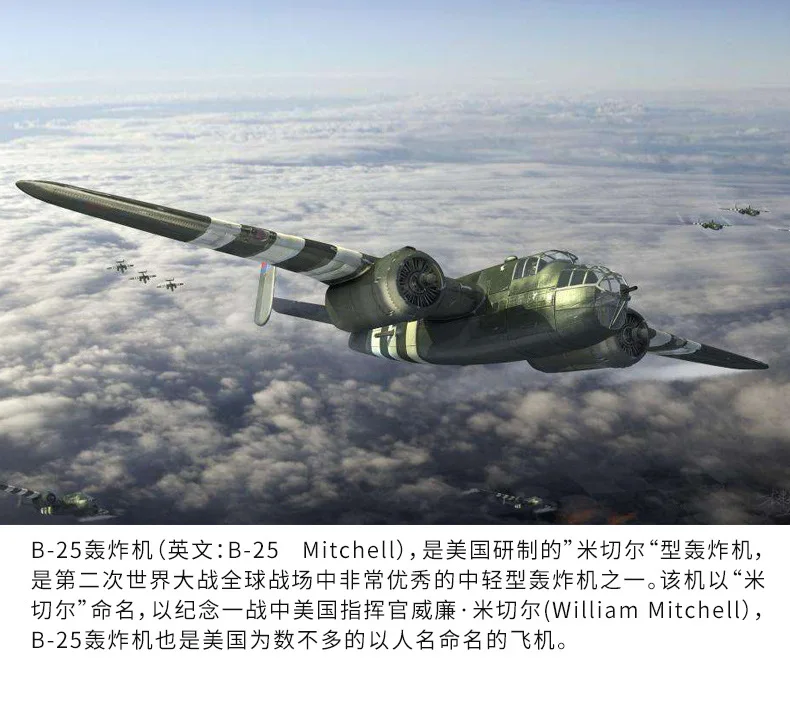 Te er bo 1: 72 Америка B25 модель самолета Модель B25 бомбардировщик сплав Второй мировой войны модель военный Декор