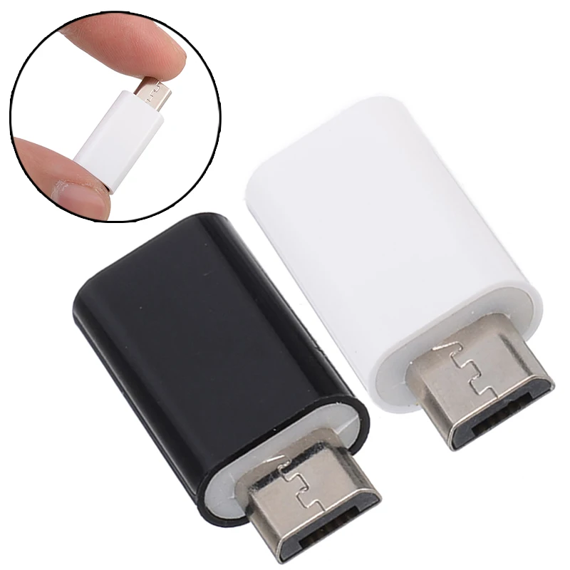 Mayitr High Quality Micro USB Male 5 Pin to USB 3.1 Type C Female Connector Data Adapter Converter Black White