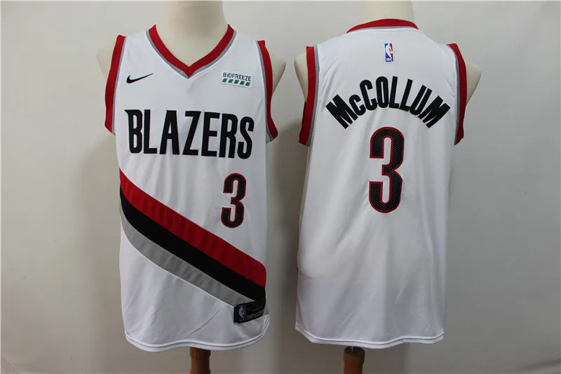 MEN Мужской бейсбол Портленд#0 Damian Lillard#3 c. J. McCollum Майки - Цвет: MEN