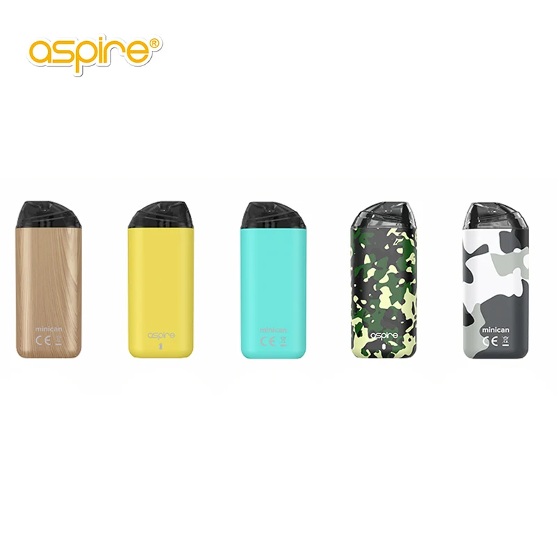 

Aspire Minican New Color Kit Vape Pod 2ml Atomizer Electronic Cigarettes 1.2ohm Mesh Coils Built-in 350mAh Battery Vaporizador